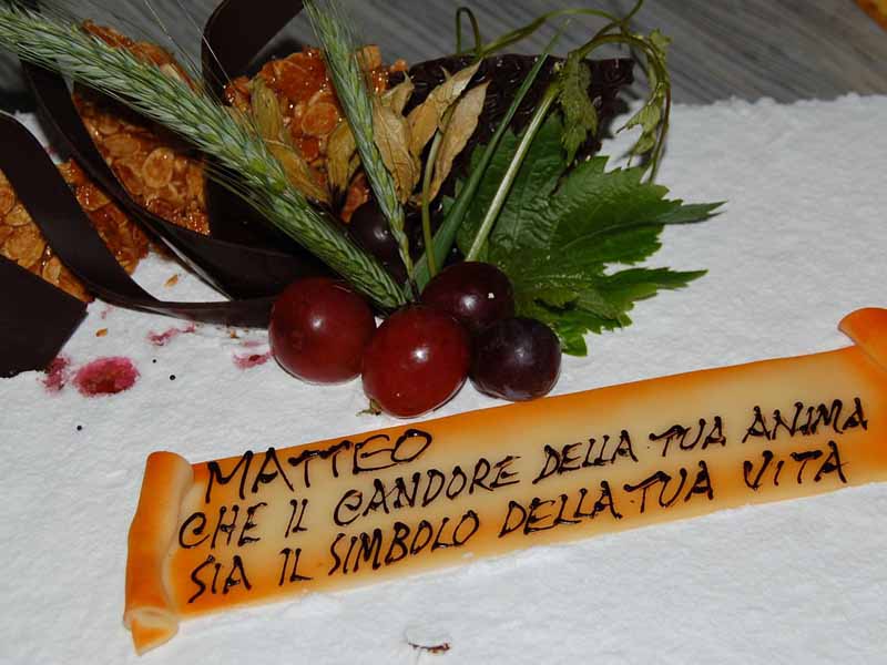 Ristorante per battesimi comunioni cresime Bergamo torta